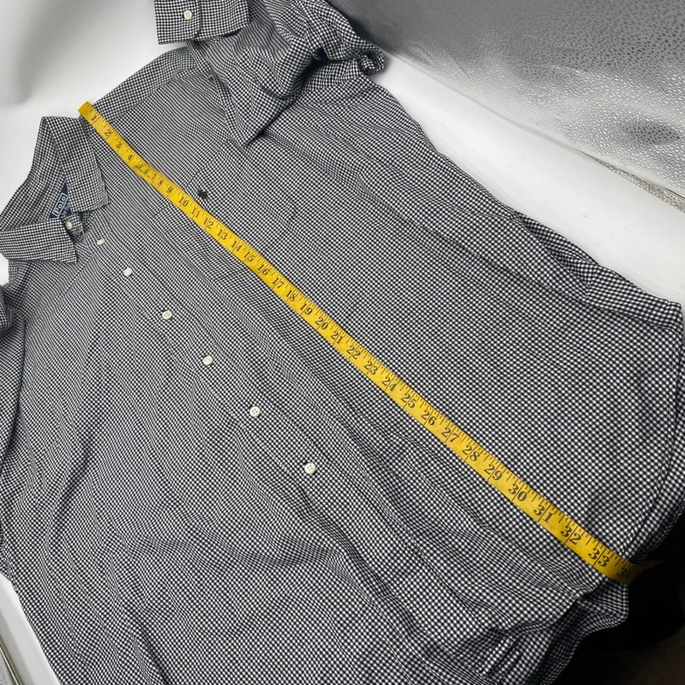 Polo Ralph Lauren Lowell Sport Button Down Shirt XXL Black Gingham Cotton Men